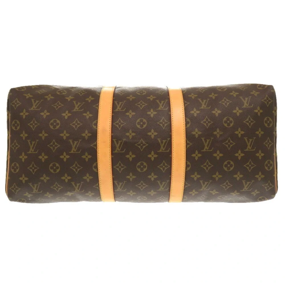 LOUIS VUITTON Authentic Brown Monogram Keepall 50 Boston Bag